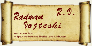Radman Vojteški vizit kartica